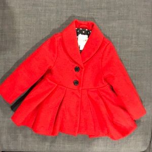 Cat & Jack 18–month Red Ruffle Dress Coat